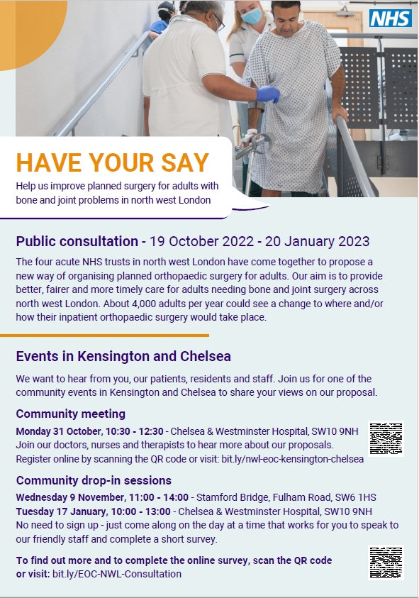 public consultation poster with dates